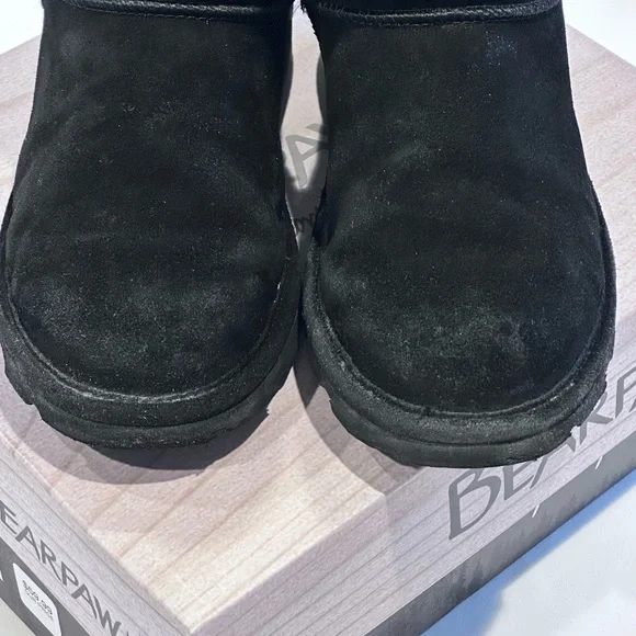 Bearpaw Elle Youth Short Black Winter Boots - Picture 5 of 10